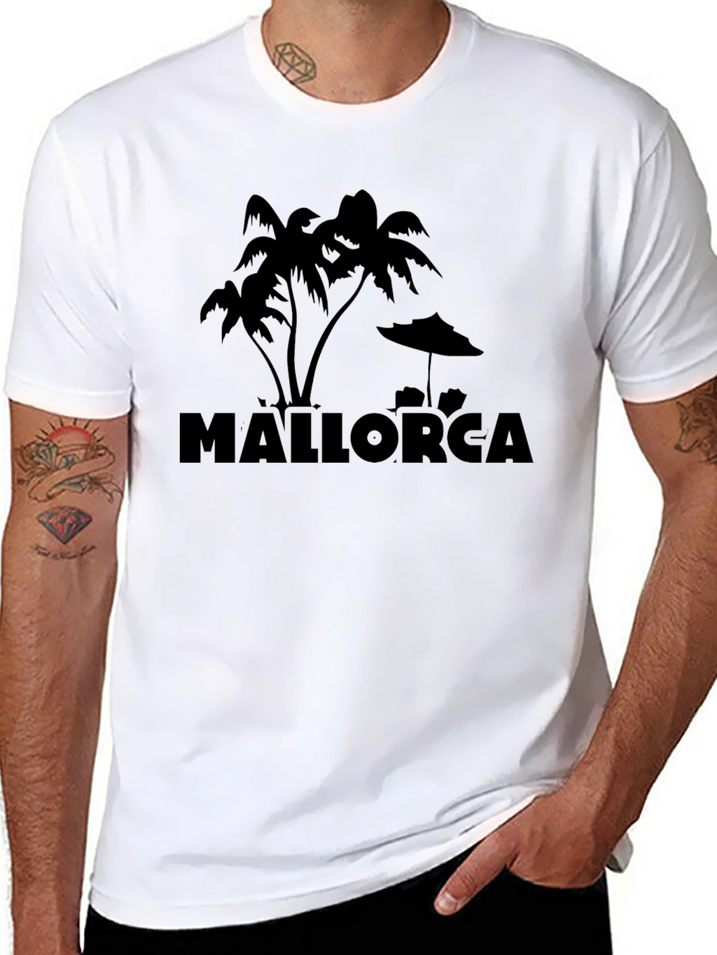 Mallorca Palm Tree Graphic T-Shirt