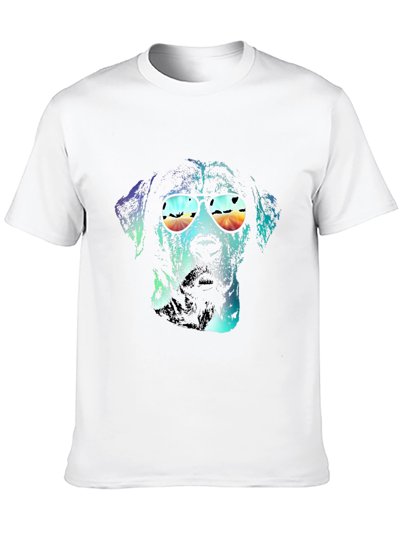 Dog with Sunglasses Graphic T-Shirt