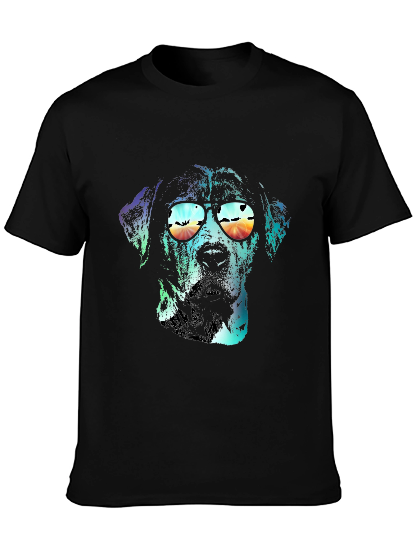 Dog with Sunglasses Graphic T-Shirt