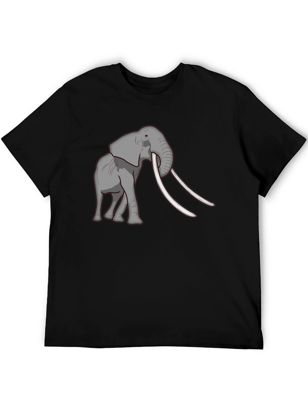 Elephant Graphic Tee - Black Cotton Blend