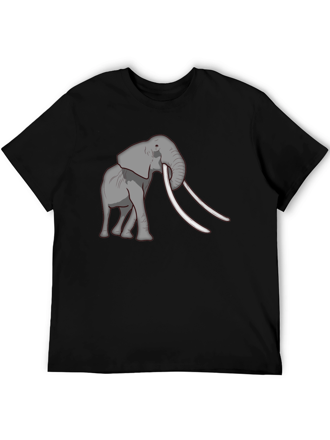 Elephant Graphic Tee - Black Cotton Blend
