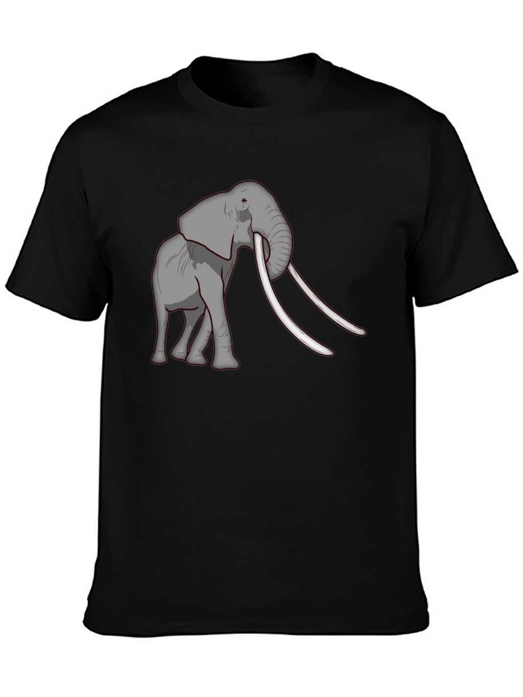 Elephant Graphic Tee - Black Cotton Blend