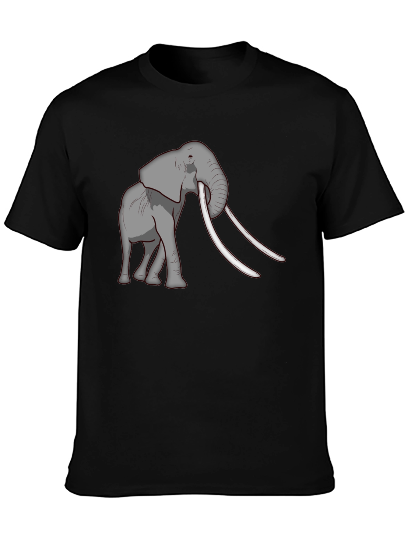 Elephant Graphic Tee - Black Cotton Blend