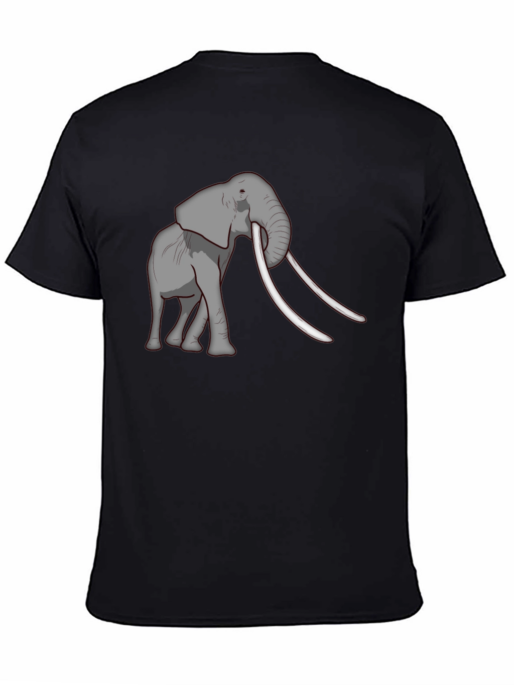 Elephant Graphic Tee - Black Cotton Blend