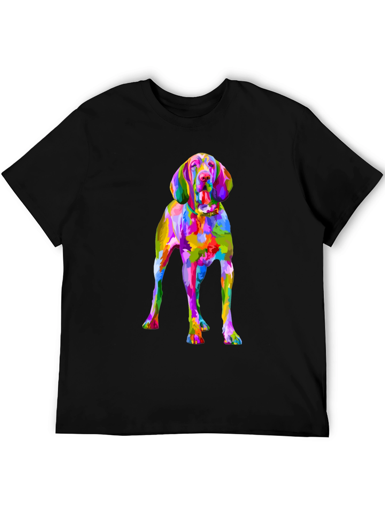 Colorful Dog Graphic T-Shirt