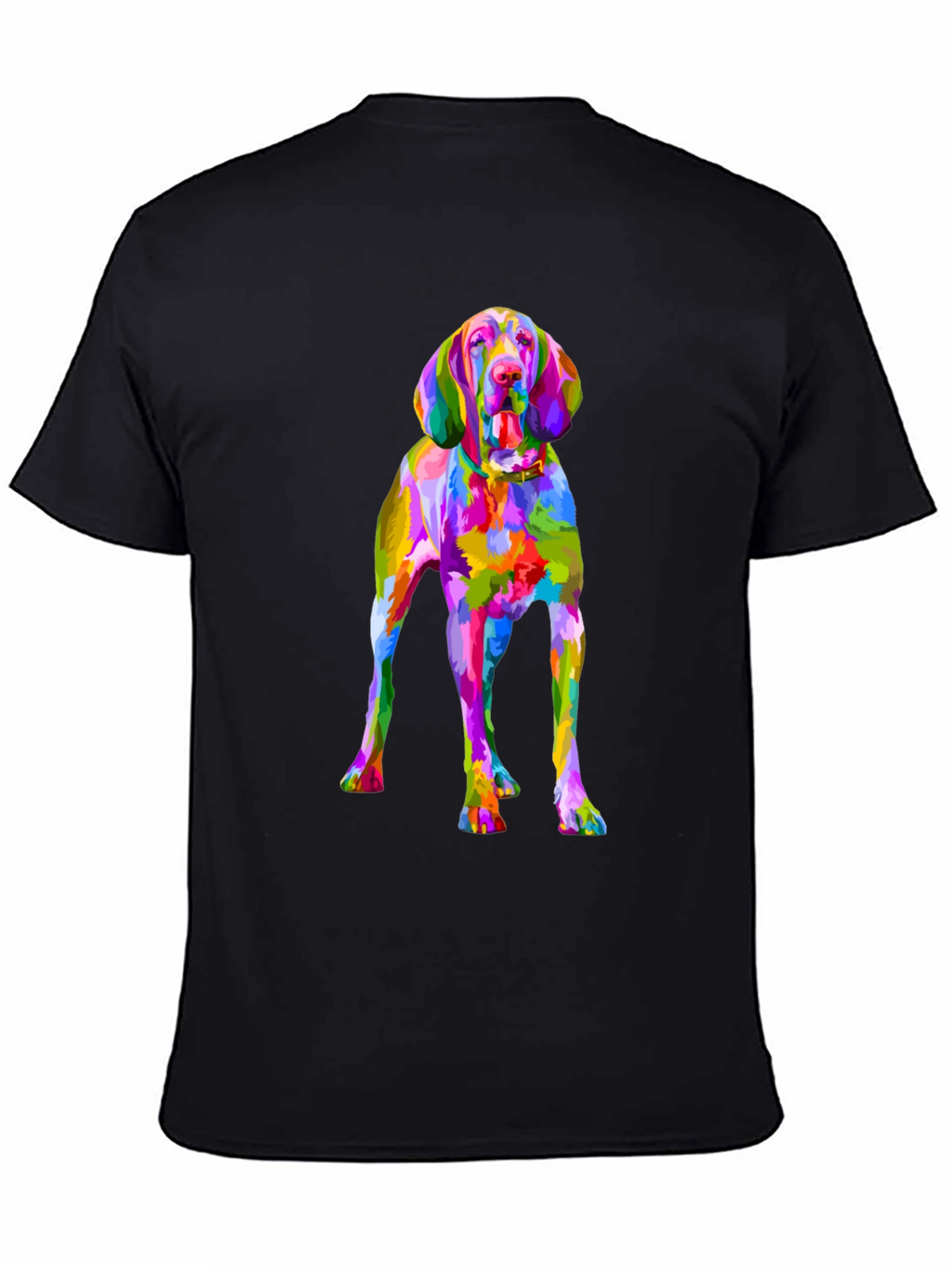 Colorful Dog Graphic T-Shirt