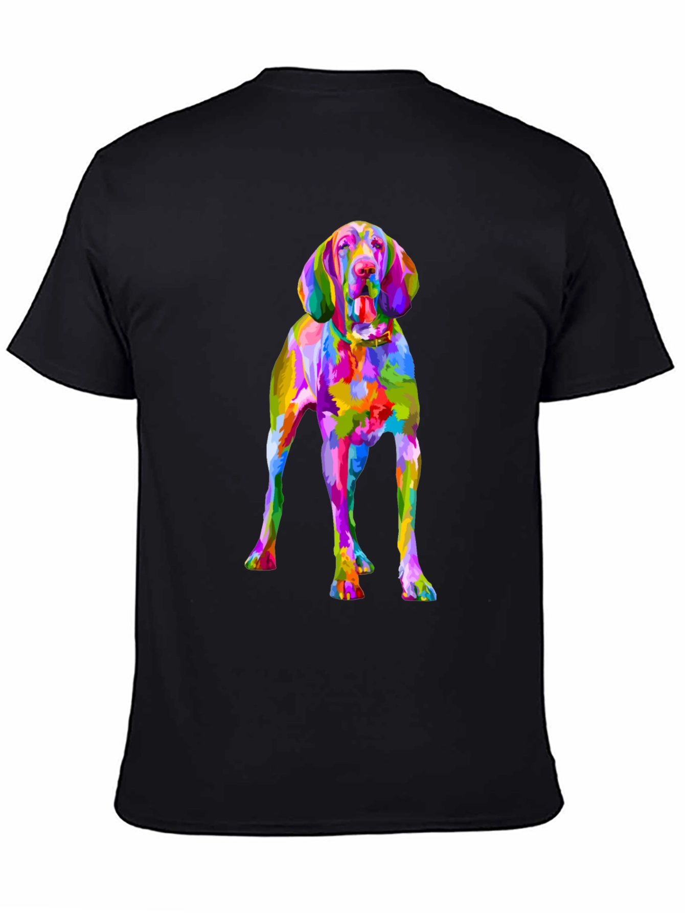 Colorful Dog Graphic T-Shirt