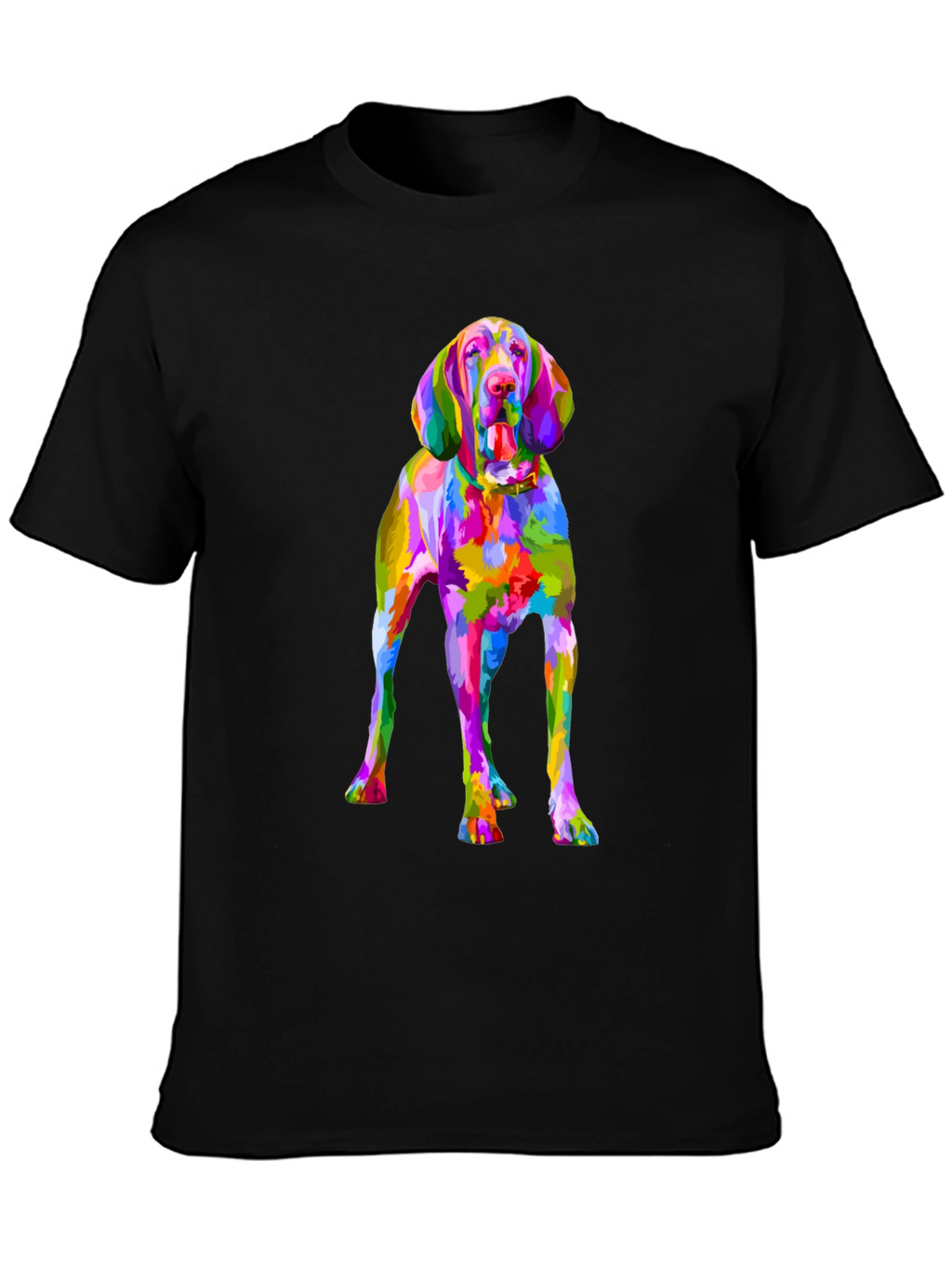 Colorful Dog Graphic T-Shirt