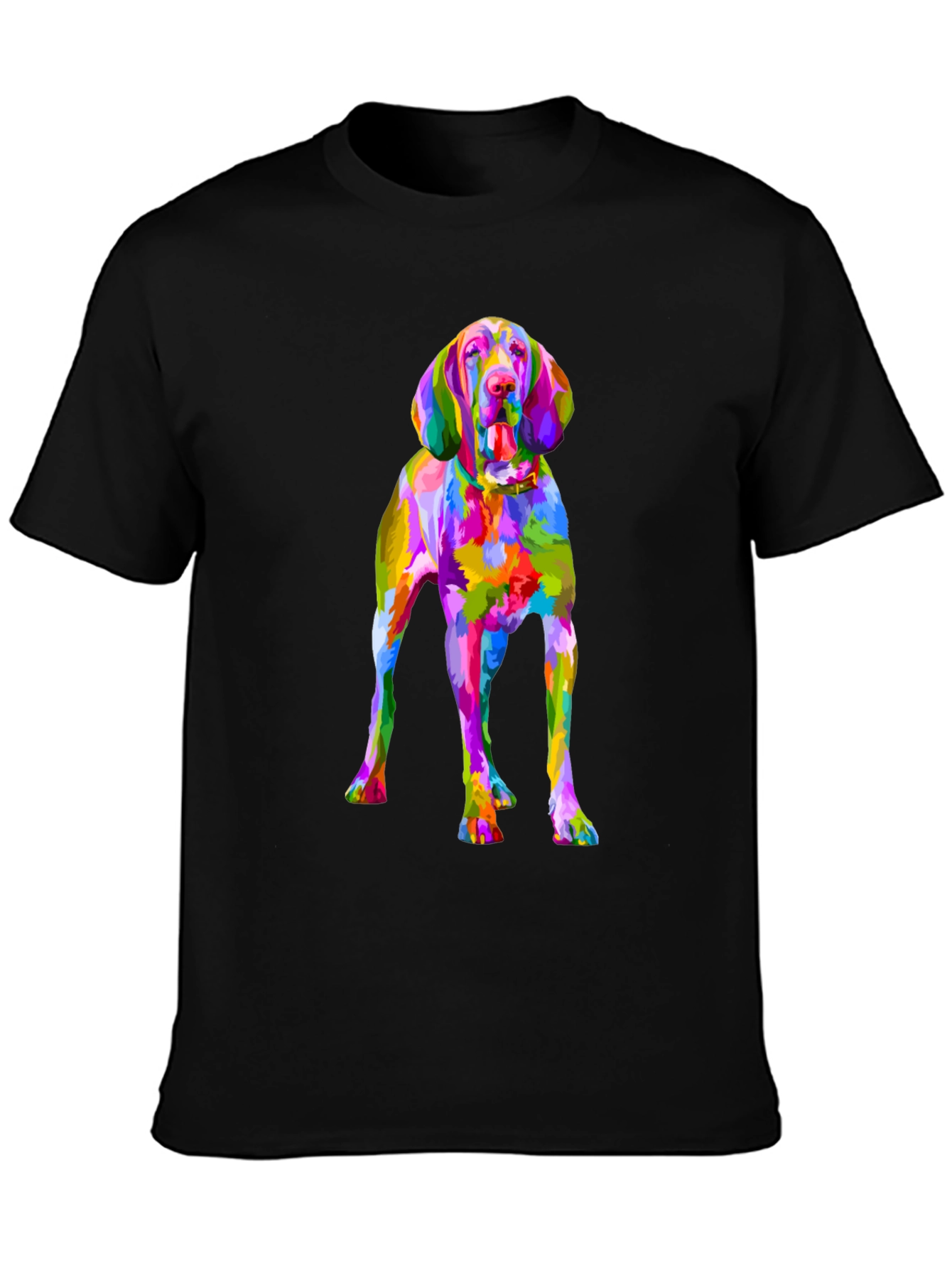 Colorful Dog Graphic T-Shirt
