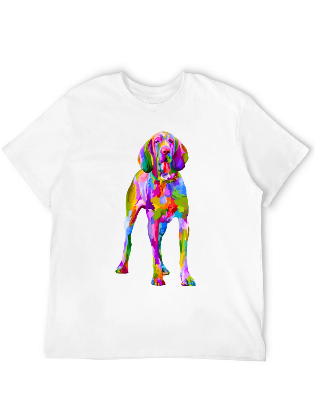 Colorful Dog Graphic T-Shirt