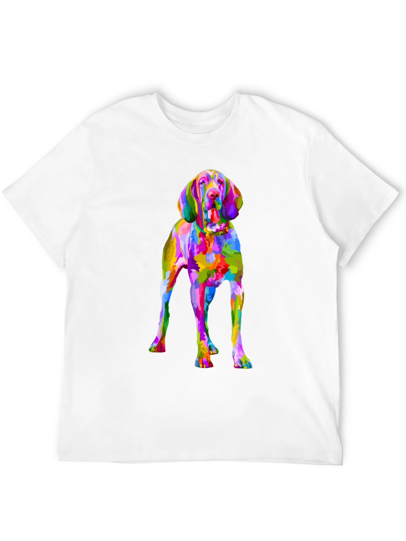 Colorful Dog Graphic T-Shirt