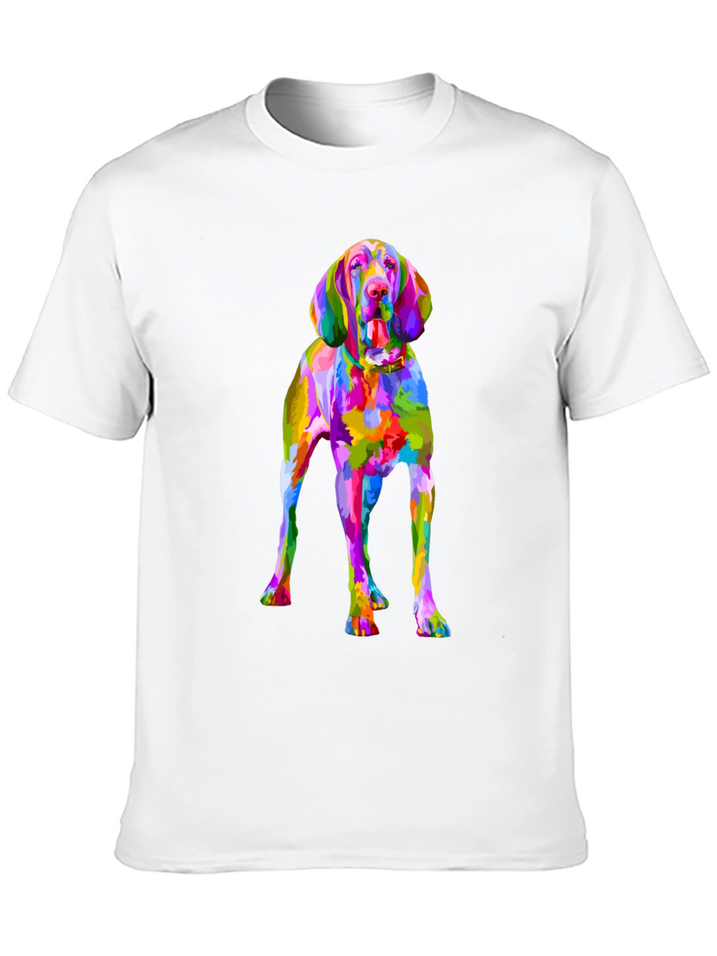Colorful Dog Graphic T-Shirt