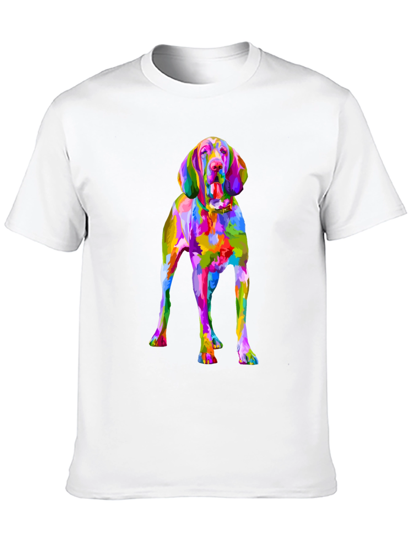 Colorful Dog Graphic T-Shirt