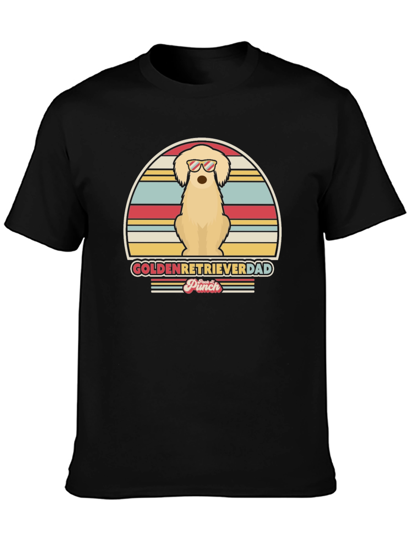 Golden Retriever Dad T-Shirt - Vintage Style