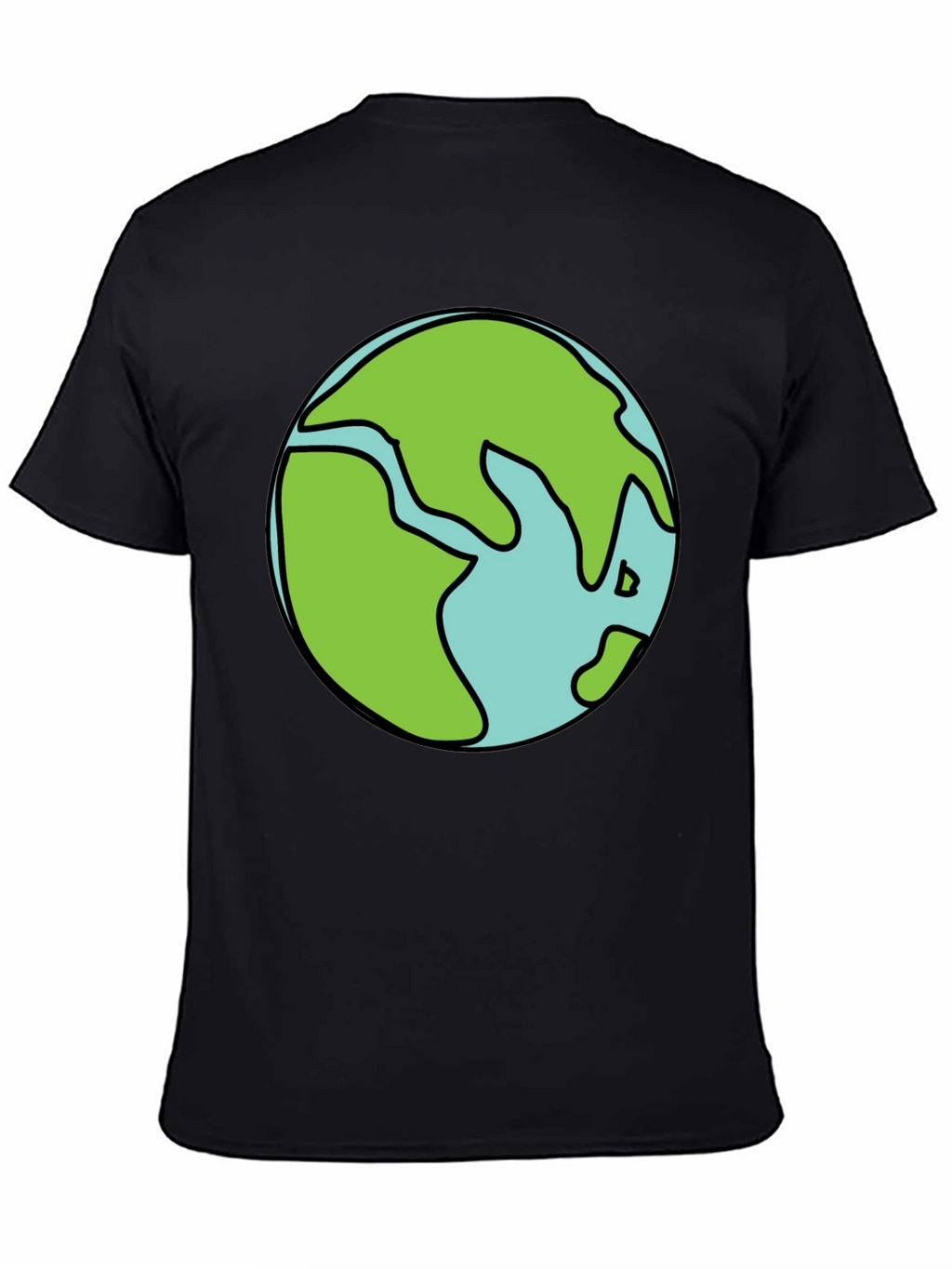 Earth Graphic Black T-Shirt - Soft Cotton