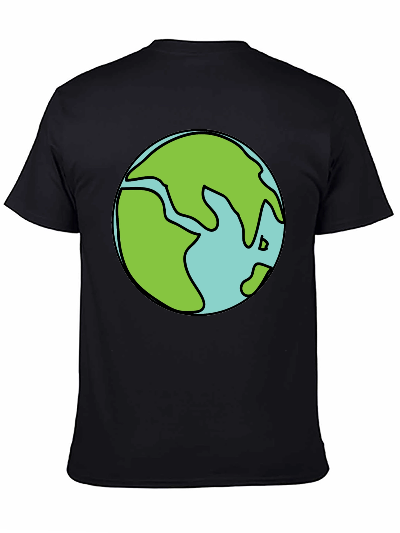 Earth Graphic Black T-Shirt - Soft Cotton