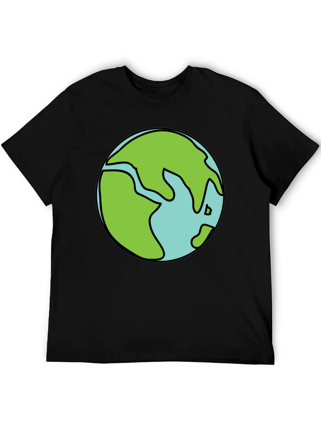 Earth Graphic Black T-Shirt - Soft Cotton