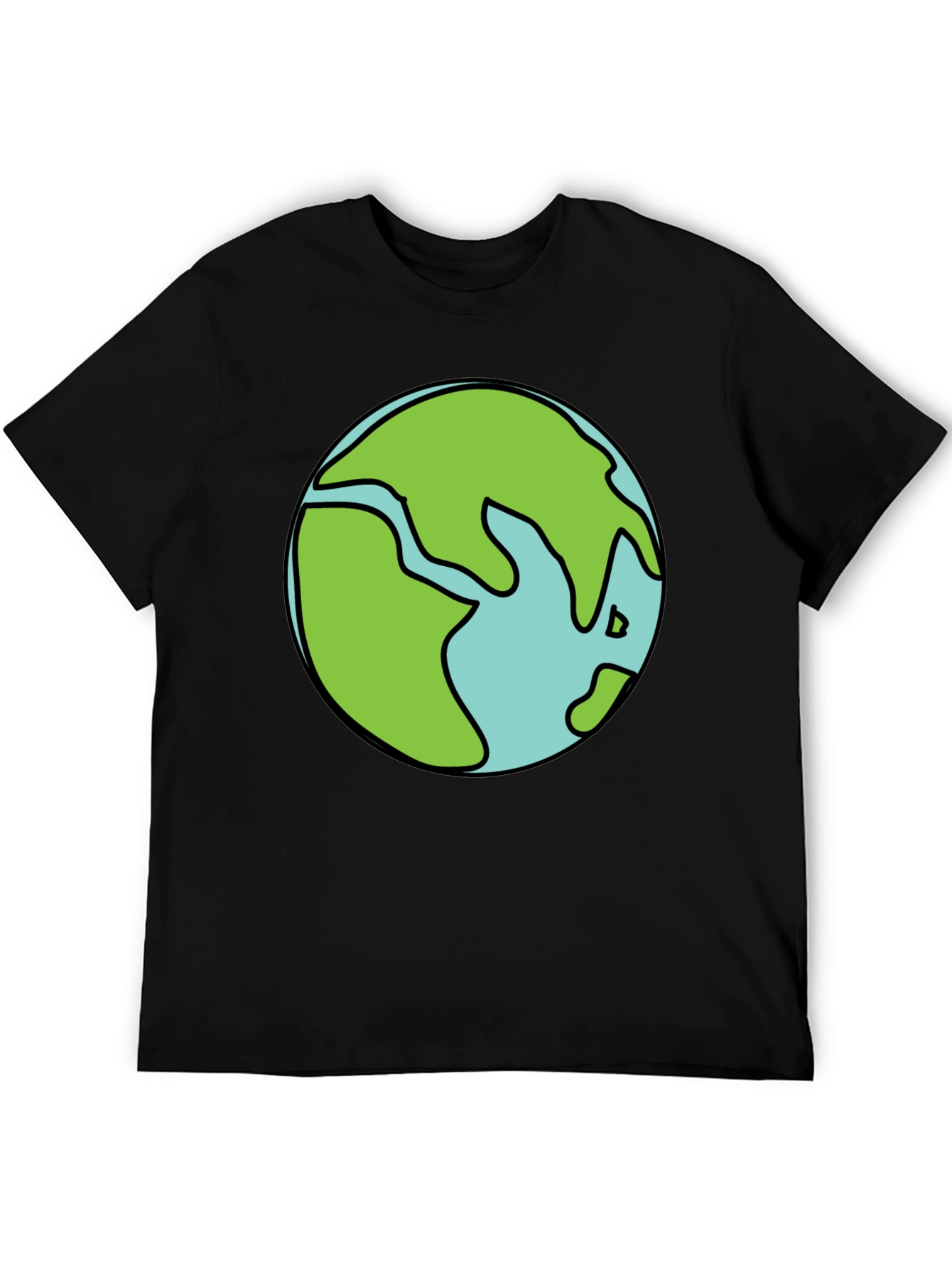 Earth Graphic Black T-Shirt - Soft Cotton