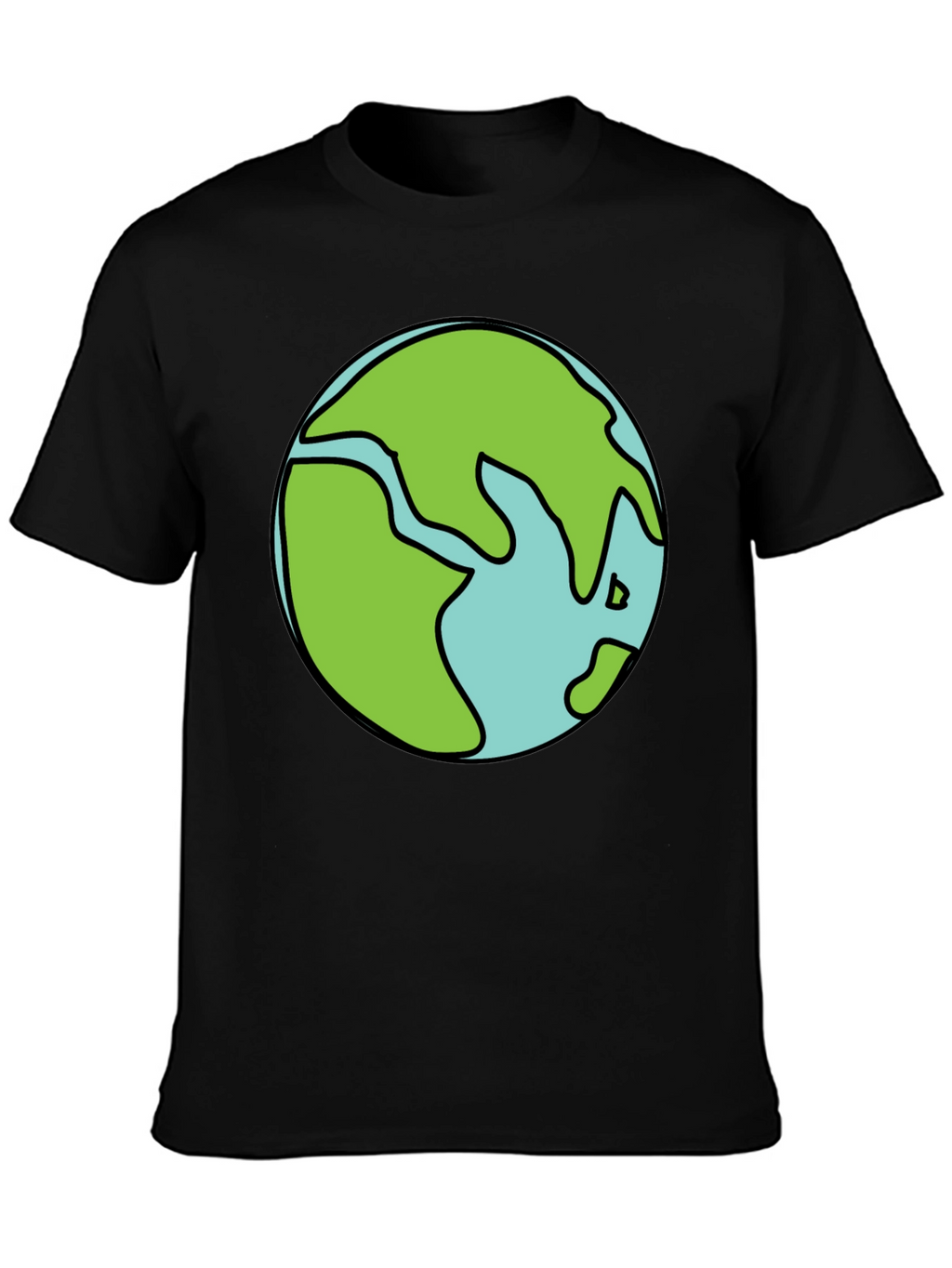 Earth Graphic Black T-Shirt - Soft Cotton