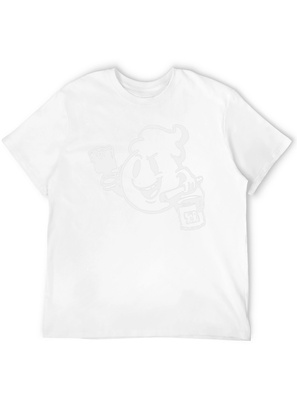 Black T-Shirt with Paint-Themed Graphic