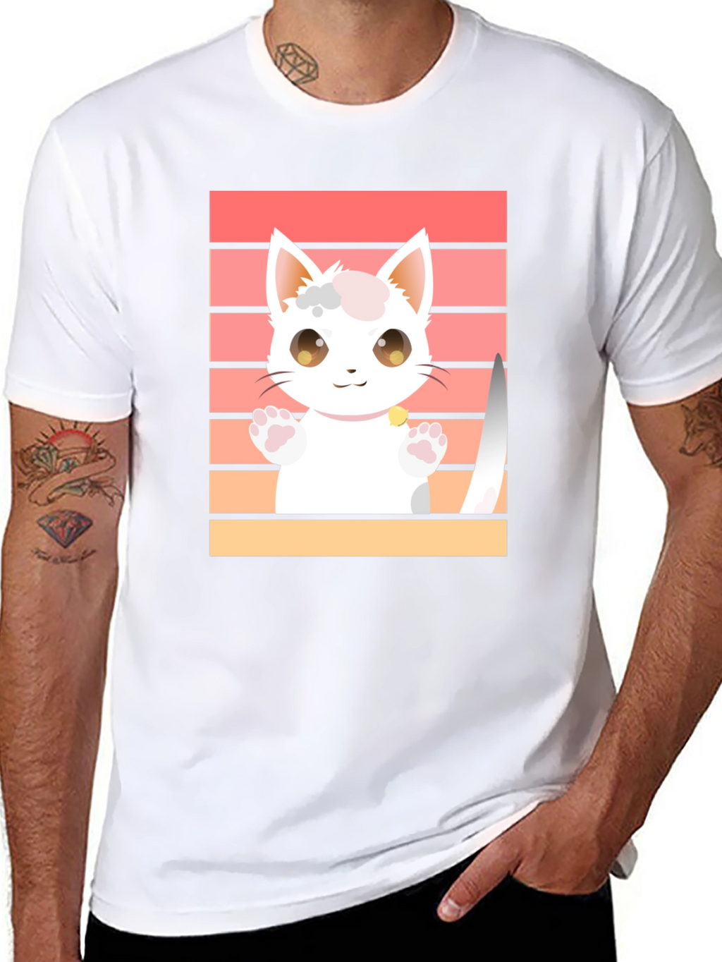 Cute Cat T-Shirt - Kawaii Kitten Graphic Tee