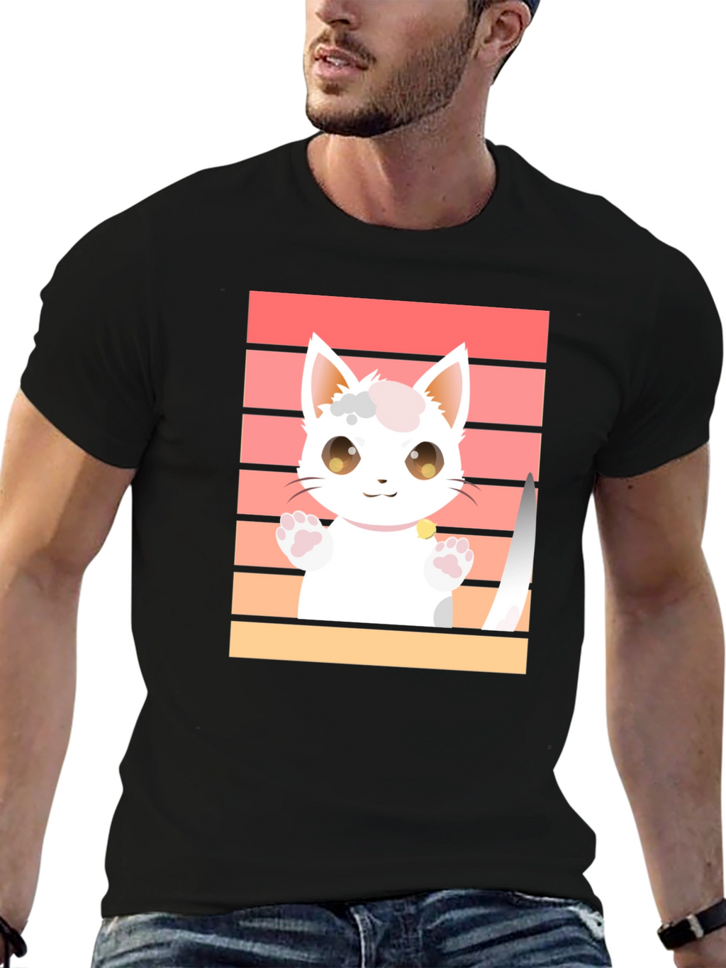Cute Cat T-Shirt - Kawaii Kitten Graphic Tee