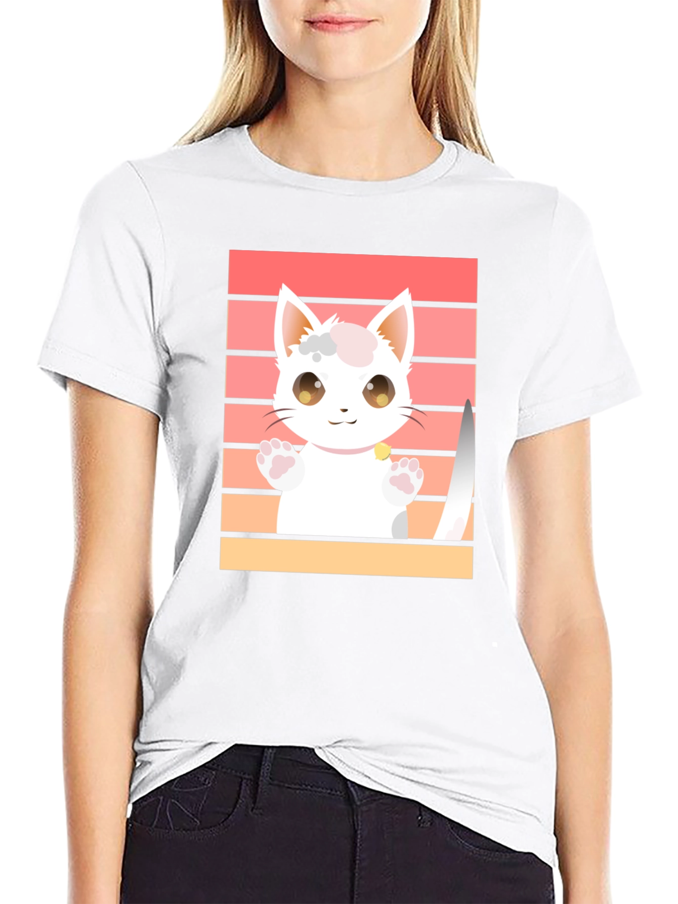 Cute Cat T-Shirt - Kawaii Kitten Graphic Tee