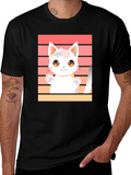 Cute Cat T-Shirt - Kawaii Kitten Graphic Tee