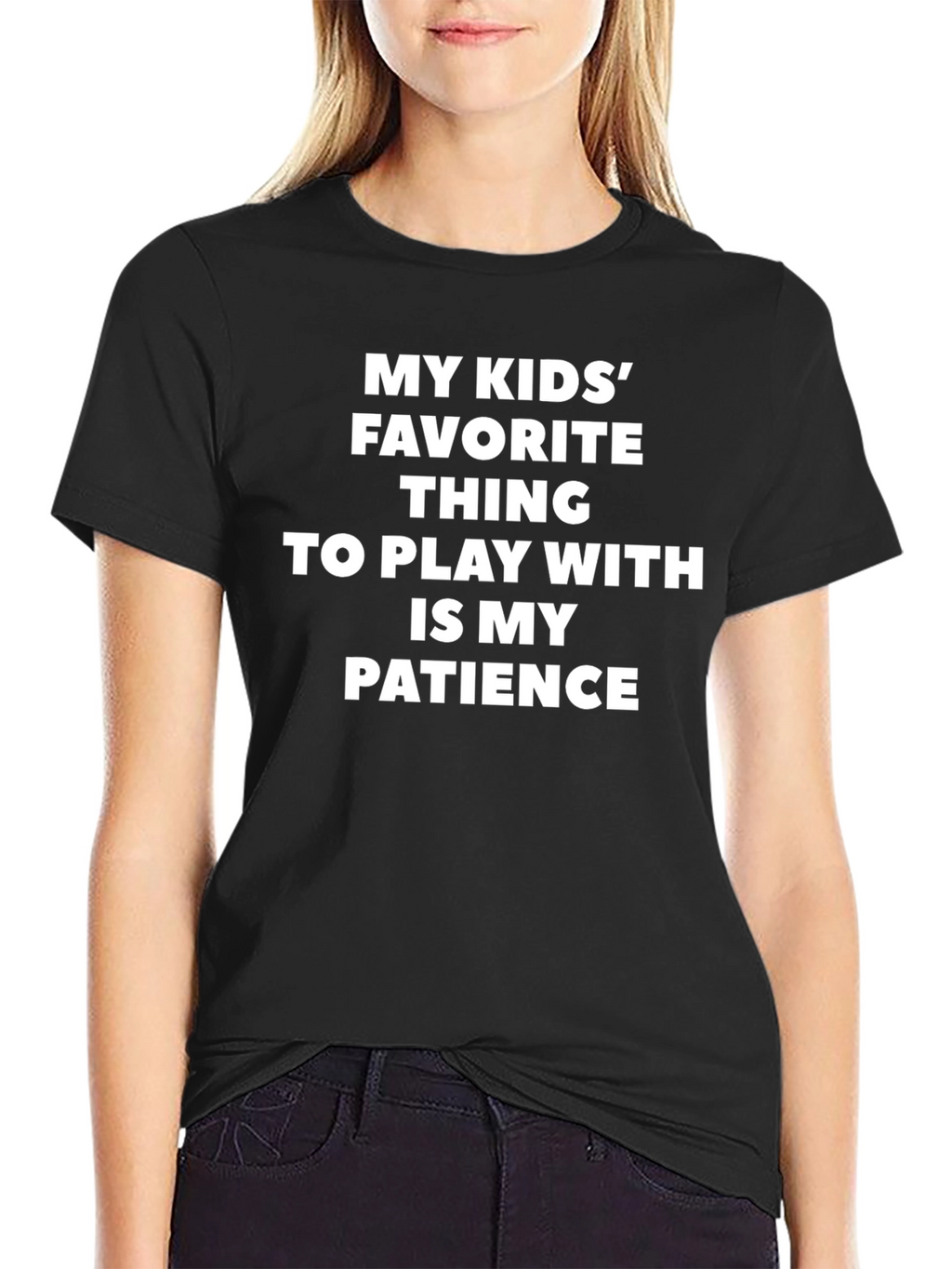 Funny My Kids Patience Black T-Shirt