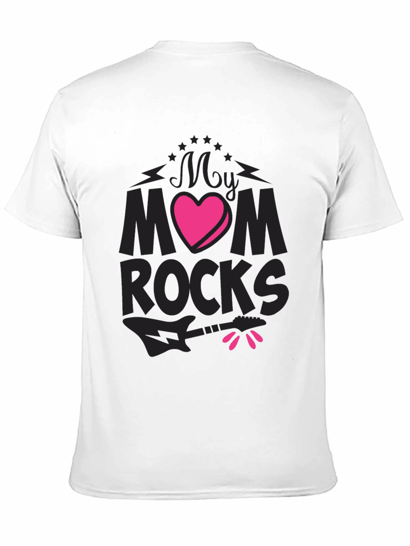 My Mom Rocks Graphic Tee - Black T-Shirt