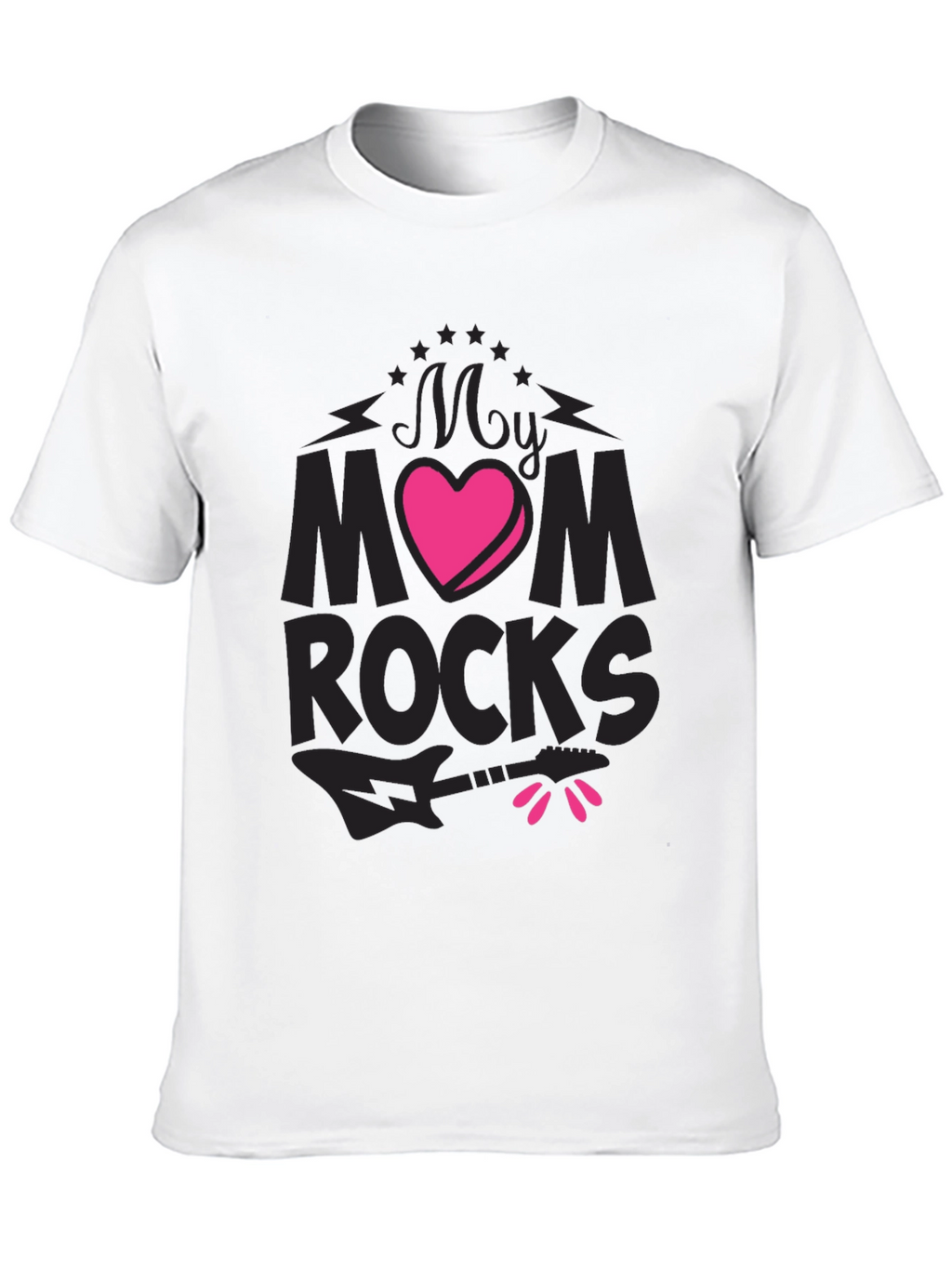 My Mom Rocks Graphic Tee - Black T-Shirt