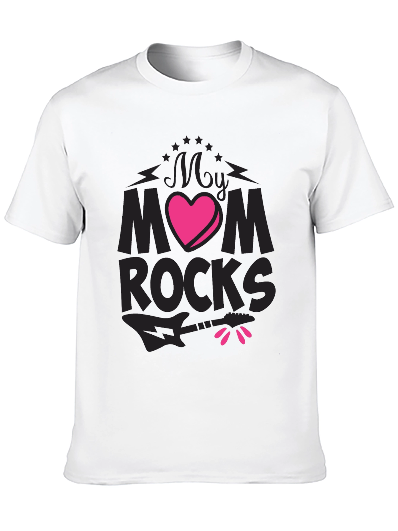 My Mom Rocks Graphic Tee - Black T-Shirt