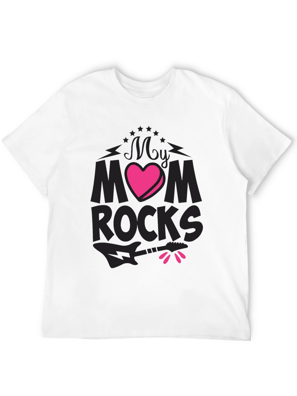 My Mom Rocks Graphic Tee - Black T-Shirt