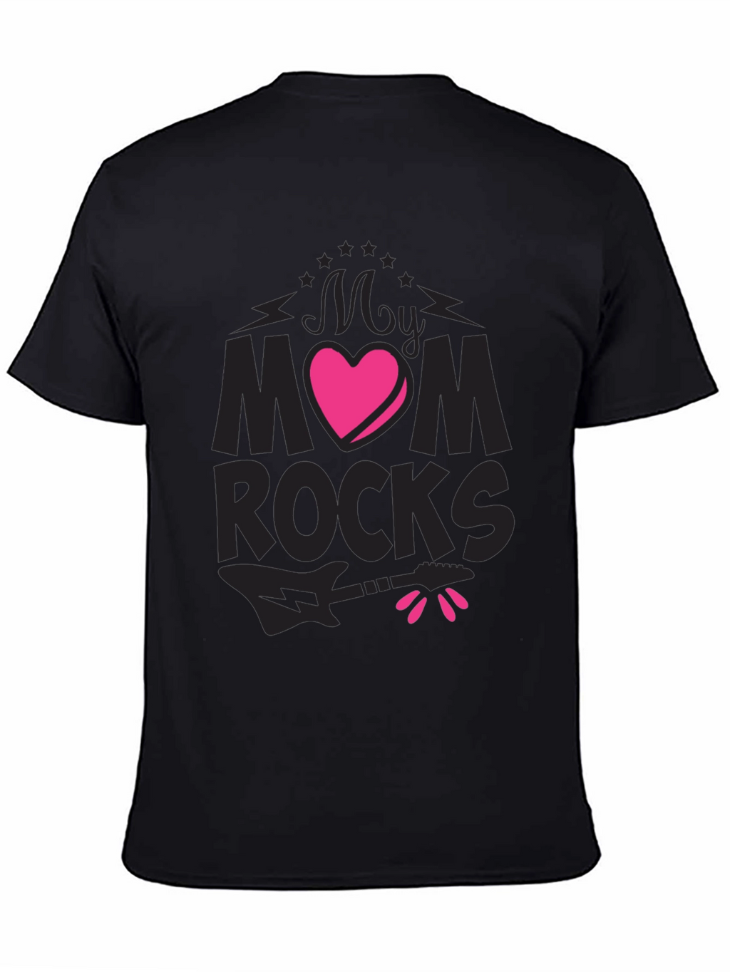 My Mom Rocks Graphic Tee - Black T-Shirt