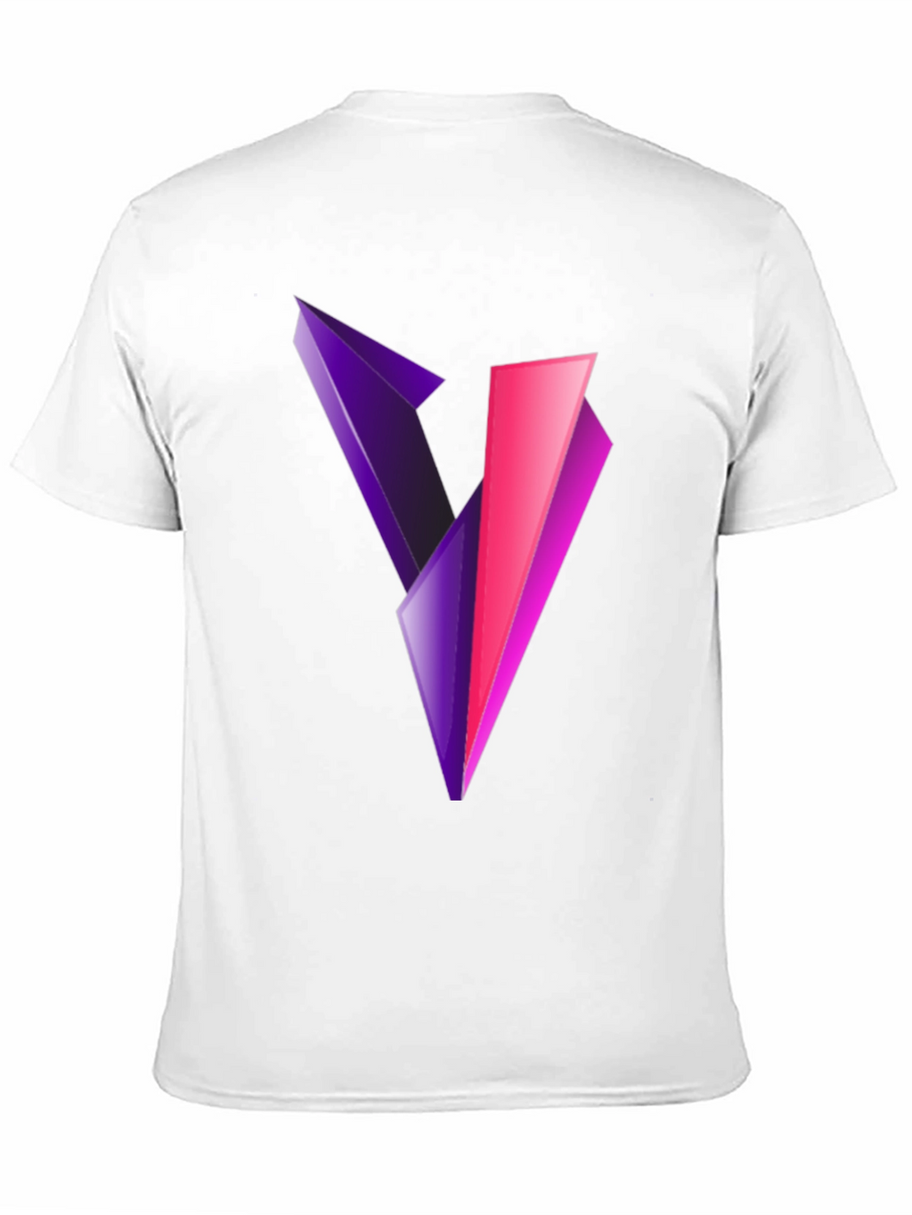 Abstract V Graphic Print Black T-Shirt