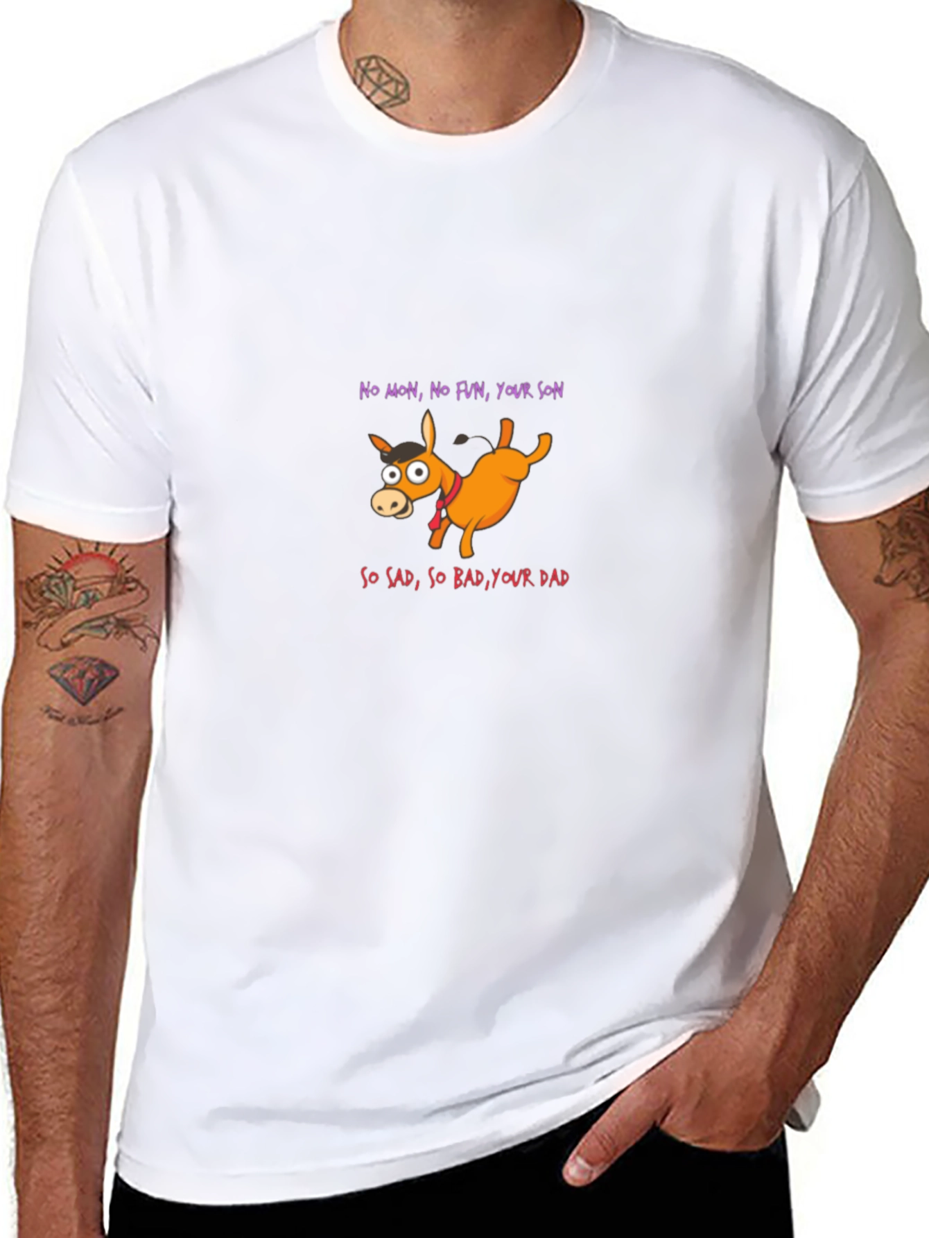 Funny Donkey T-Shirt - No Mon No Fun