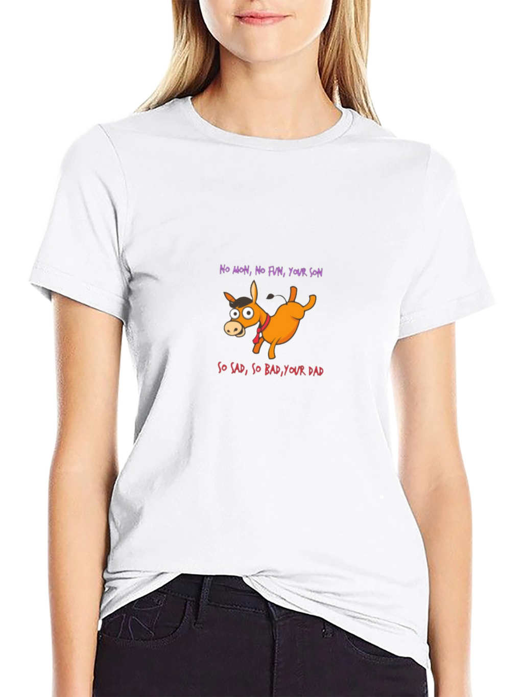 Funny Donkey T-Shirt - No Mon No Fun