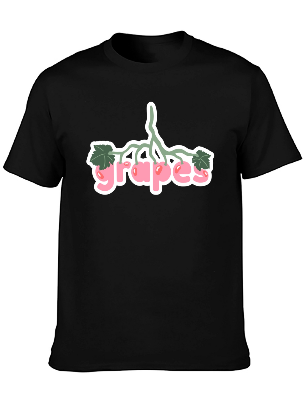 Grapes Graphic Black T-Shirt