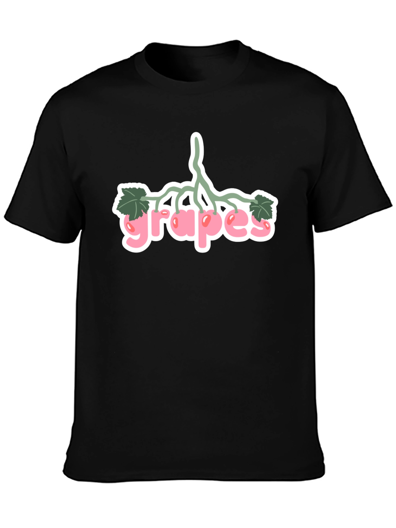 Grapes Graphic Black T-Shirt