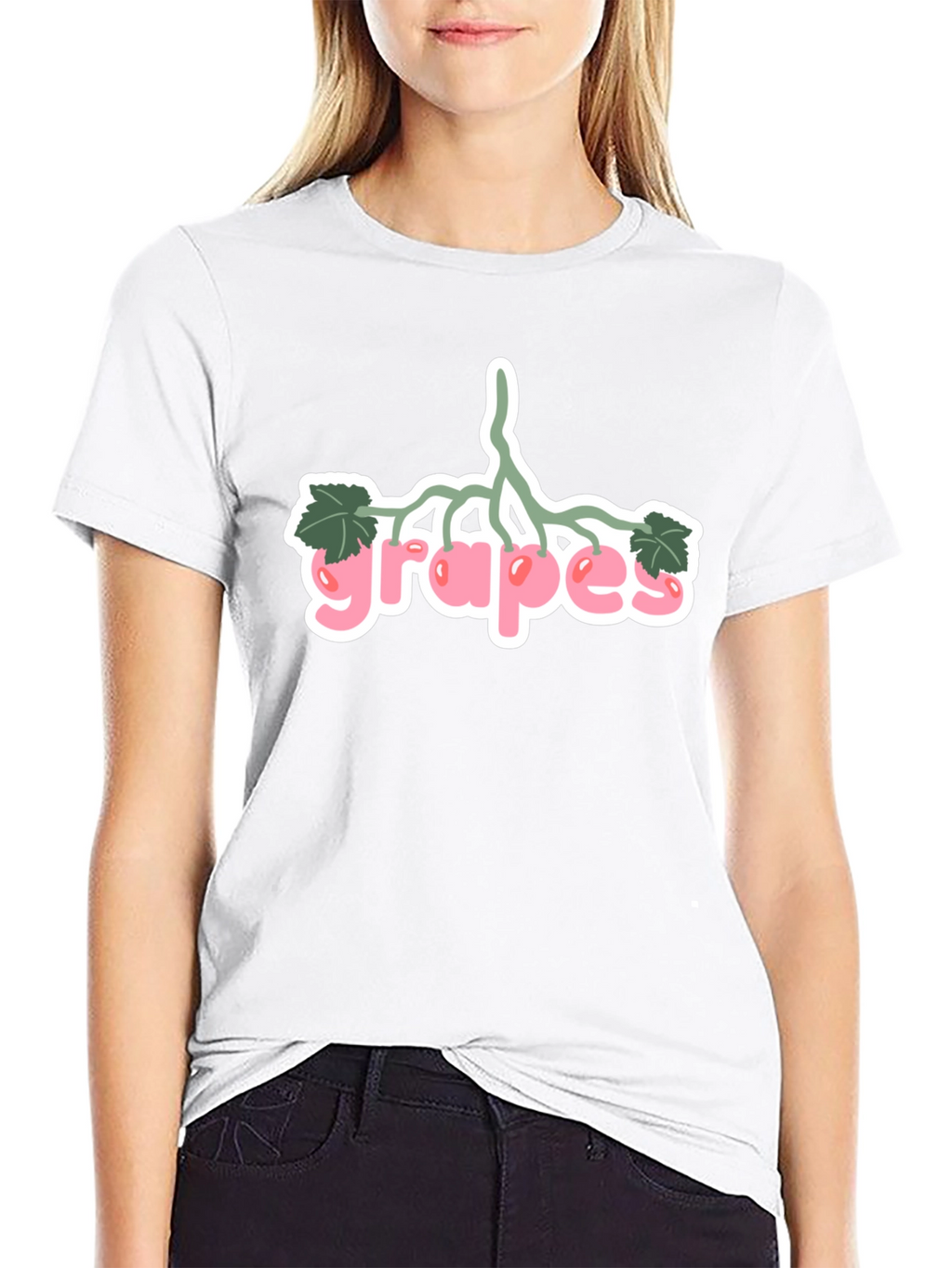 Grapes Graphic Black T-Shirt