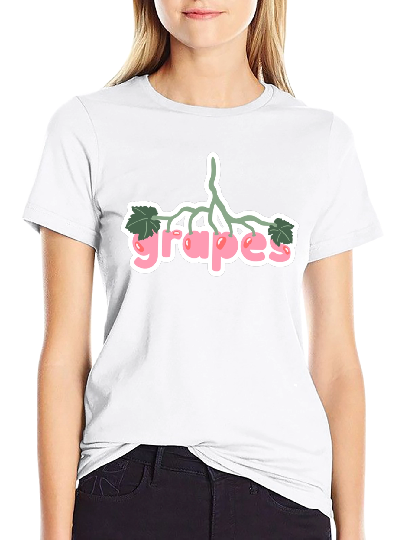 Grapes Graphic Black T-Shirt