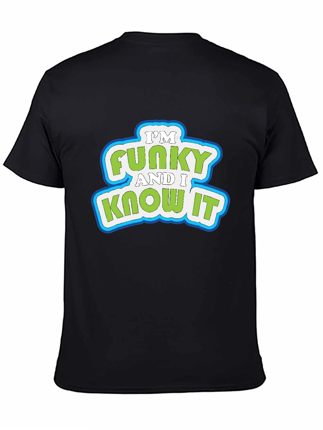 Funky and I Know It Graphic Tee - Trendy Black T-Shirt