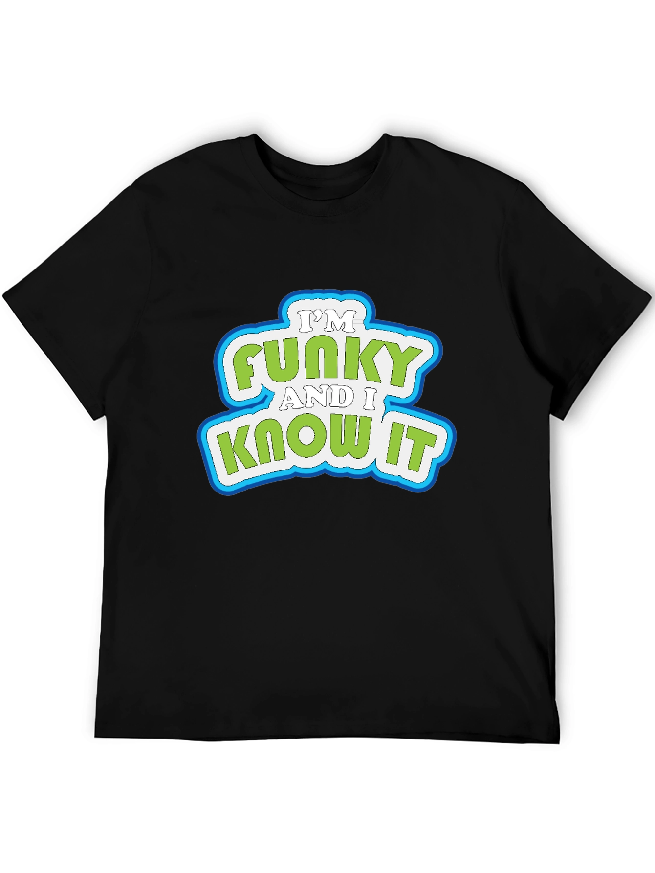 Funky and I Know It Graphic Tee - Trendy Black T-Shirt
