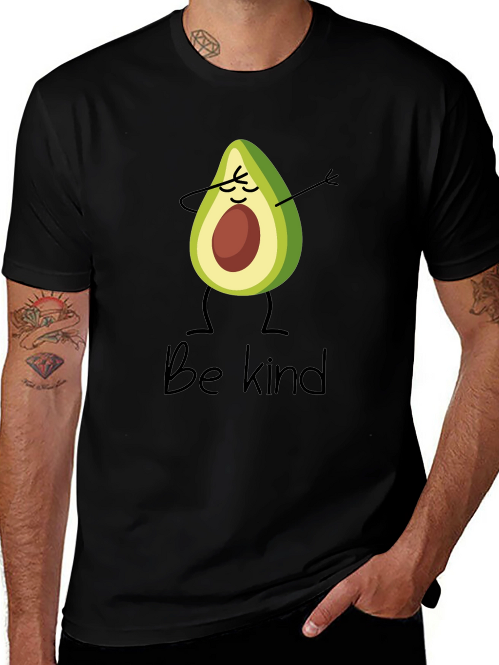 Be Kind Avocado Dabbing Graphic T-Shirt