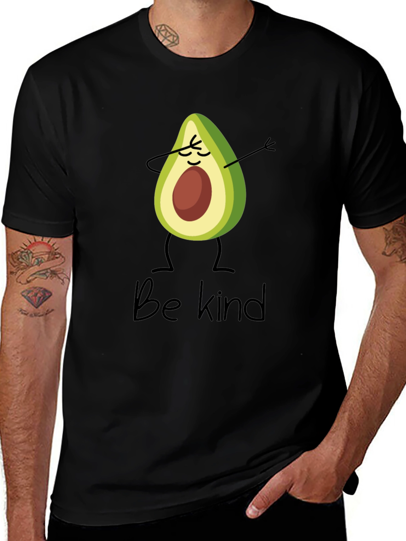Be Kind Avocado Dabbing Graphic T-Shirt