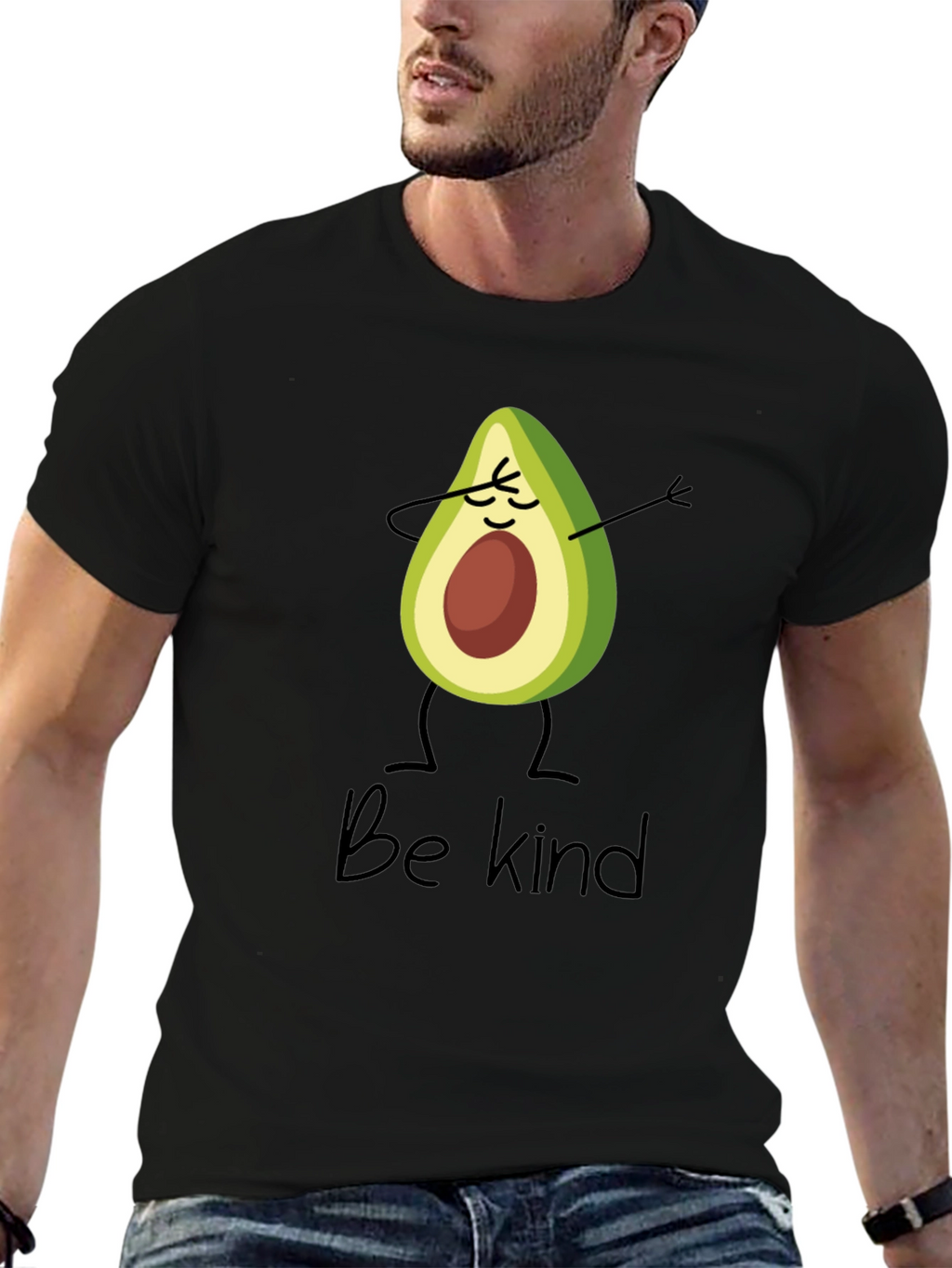 Be Kind Avocado Dabbing Graphic T-Shirt