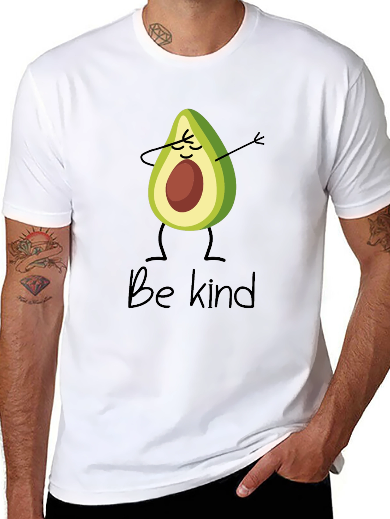 Be Kind Avocado Dabbing Graphic T-Shirt