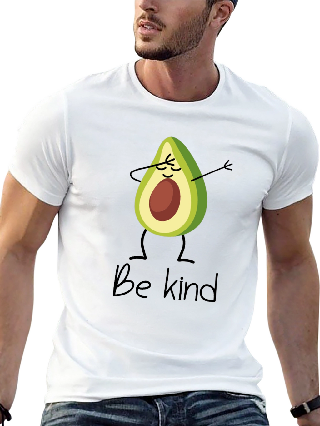 Be Kind Avocado Dabbing Graphic T-Shirt