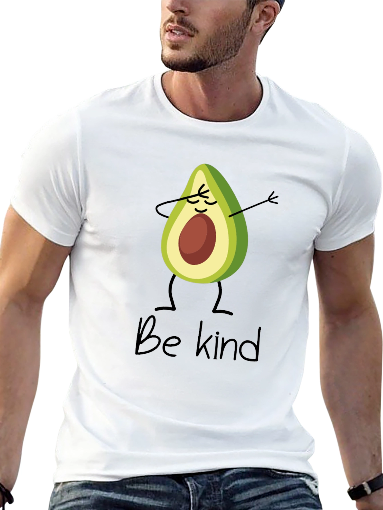 Be Kind Avocado Dabbing Graphic T-Shirt