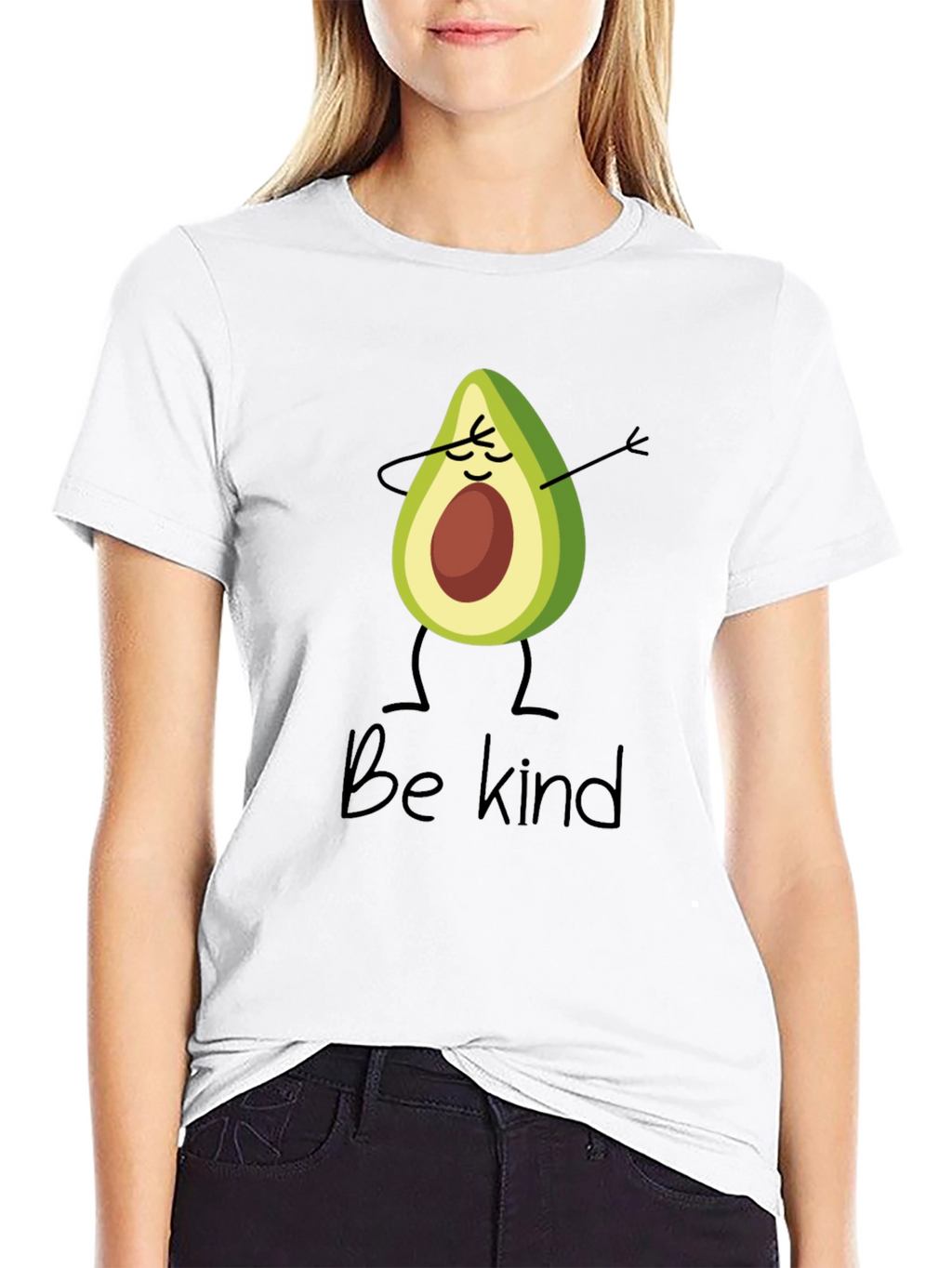 Be Kind Avocado Dabbing Graphic T-Shirt
